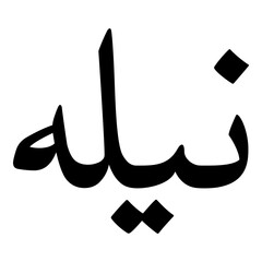 Nila Muslim Girls Name Naskh Font Arabic Calligraphy