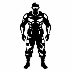 soldier in uniform Vector Illustration