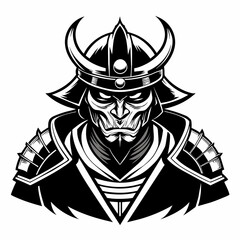 black and white Halloween mask Vector Illustration