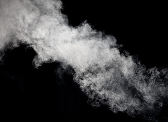 Fototapeta na wymiar Smoke isolated on black background