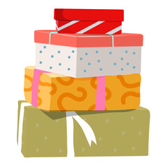 Birthday presents sticker png, celebration illustration design