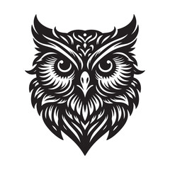 owl with heart illustration