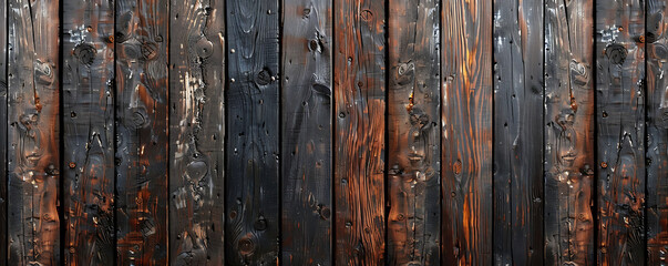 Dark old rustic wooden texture timber background.   generative ai