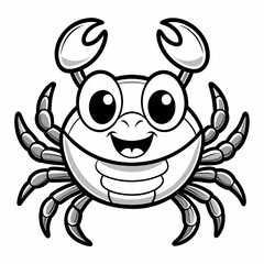 Crab cartoon character Vector Illustration 