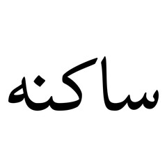 Sakina Muslim Girls Name Naskh Font Arabic Calligraphy