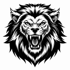 Lion head mascot vector 