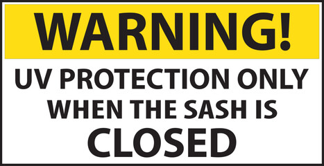 Uv protected glass sign vector.eps