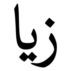 Zoeya Muslim Girls Name Naskh Font Arabic Calligraphy