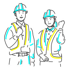 建設小町のイラスト