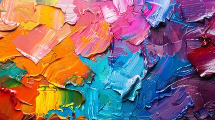 Abstract oil paint background. Oil paints on canvas. Multicolored background. Abstract background. International Colour Day