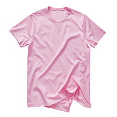 Pink t-shirt  isolated on transparent background. 