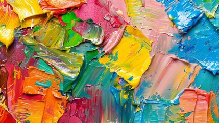 Abstract oil paint background. Oil paints on canvas. Multicolored background. Abstract background. International Colour Day