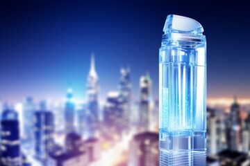 Illustration of a modern sparkling water dispenser for high-quality design in a contemporary setting