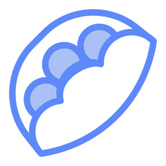 Vector Icon Peas, pod, vegetable, food