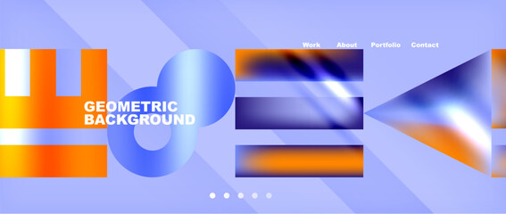 Fototapeta premium This electric blue geometric background features various shapes like circles, rectangles, and diagrams. Perfect for a brand logo or engineering graphics in magenta and other vivid colors