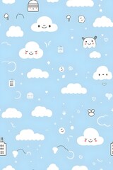 Seamless pattern of minimalist theme wallpaper pattern