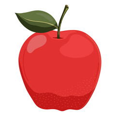 Red apple png sticker, cute illustration, transparent background