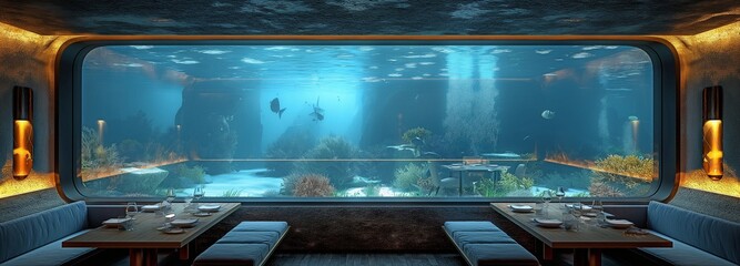 Obraz premium An undersea eatery