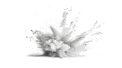 bright white paint color powder festival explosion burst isolated white background.	