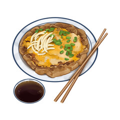 rice with chicken and vegetables with transparent background