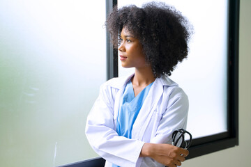 Doctor is working at hospital.