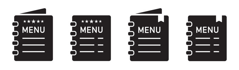 food menu book icon. Restaurant menu icon, vector illustration