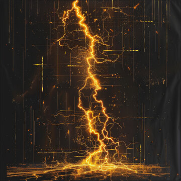 A bold lightning strike ASCII art