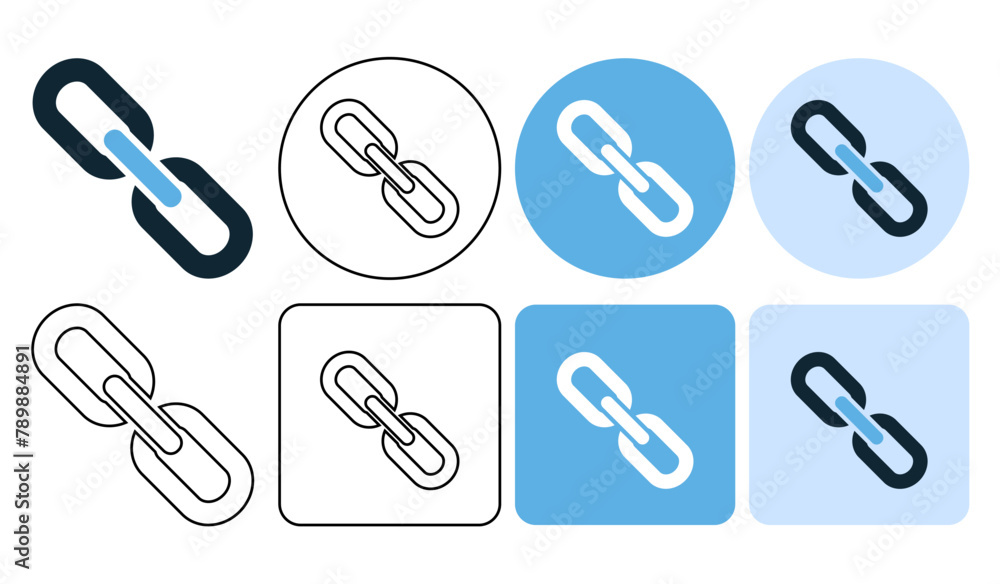 Poster link chain icon symbol ui and ux design, glyphs and stroke line icon