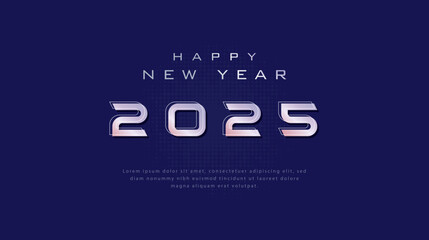 2025 calendar. 2025 text. New year 2025 minimalist. Happy new year. design template for new year celebration.