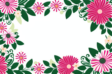 Floral Frame. Vector spring floral frame concept. Floral frame design elements. Beautiful Floral background. Abstract Floral art. Beautiful vintage floral pattern art and design. 
