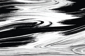 Black and white Grunge Brush strokes texture. Patterns of white paint from a brush on a black background. Black and white Abstract Grunge texture background. Distress black rough background. 