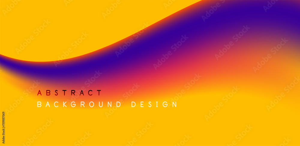 Aufkleber a vibrant abstract background in shades of yellow and purple with a wave pattern. features include c