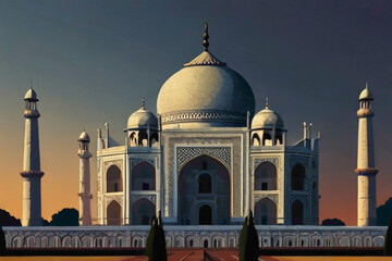 Fototapeta premium taj mahal in agra country