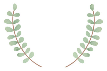 Leafy wreath badge transparent png