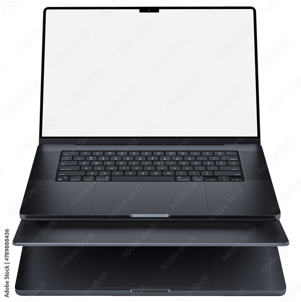 Canvas Prints realistic modern laptop mockup with blank screen. device concept for for presentation branding ident