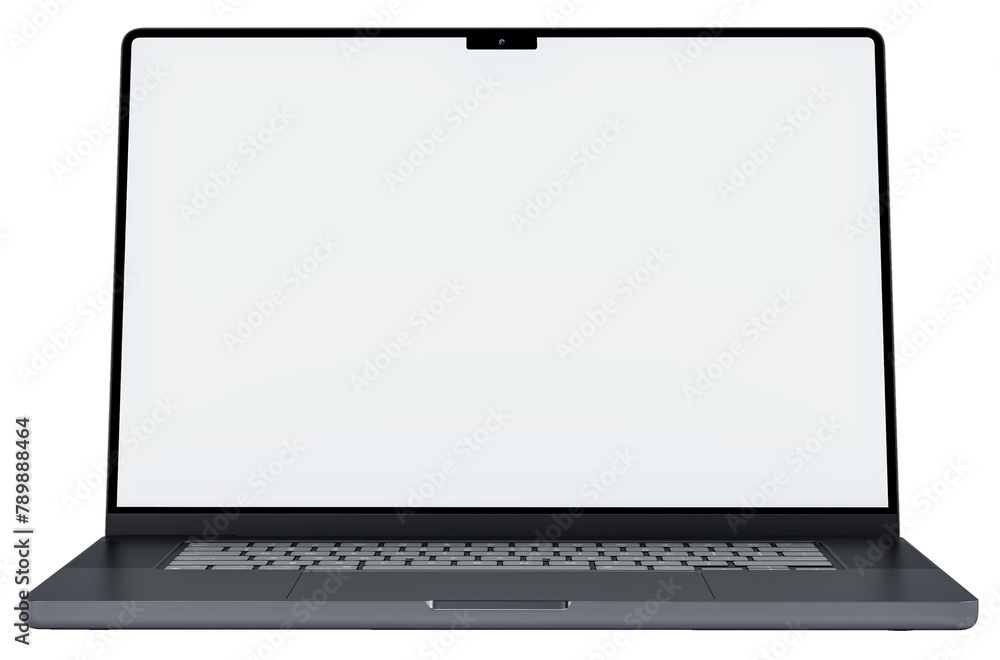 Canvas Prints realistic modern laptop mockup with blank screen. device concept for for presentation branding ident