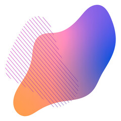 Colorful gradient element with lines