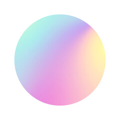 Colorful round gradient element transparent png