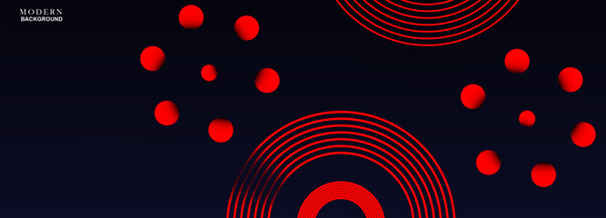 Dark blue abstract background with glowing geometric lines. Modern shiny red lines pattern. Futuristic technology concept abstract wave dark background. vector illustration.