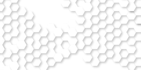 Abstract background with hexagons Abstract hexagon polygonal pattern background vector. seamless bright white abstract honeycomb background.	
