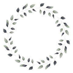 Blank leafy frame social ads template transparent png