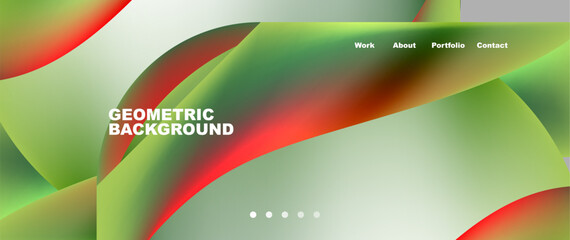 it is a geometric background with a gradient of green and red . High quality