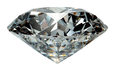 Multifaceted diamond brilliance isolated on transparent background