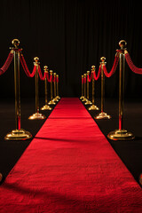 Empty red carpet vertical background