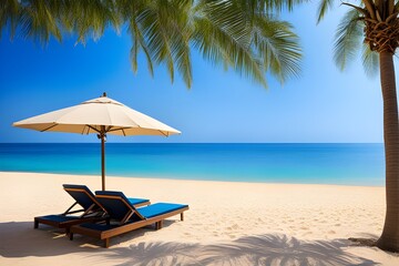 Fototapeta premium parasol on the beach