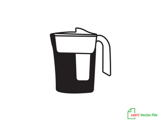 Water filter vector line art. Water  Filter Element Layers Vector.  Water  Filter line art vector illustration. best filter outline design