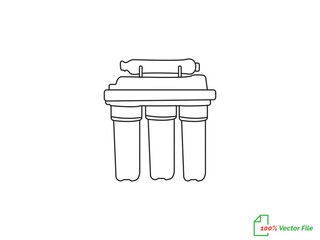 Water filter vector line art. Water  Filter Element Layers Vector.  Water  Filter line art vector illustration. best filter outline design