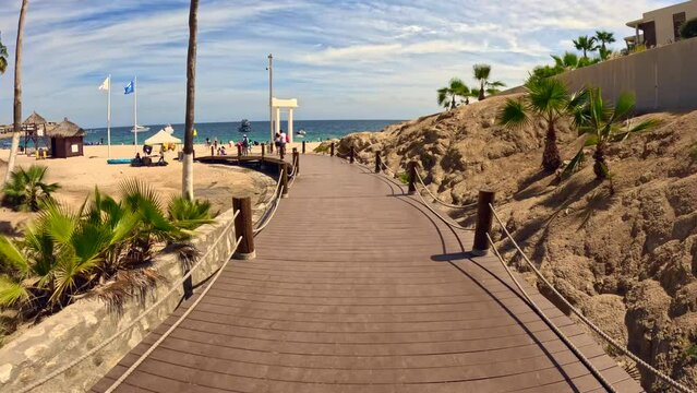 Hyperlapse en playa El Chileno, Baja California Mexico, Los Cabos