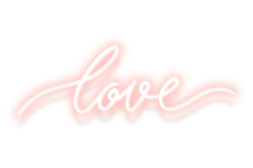 Love neon word transparent png