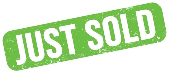 JUST SOLD text on green grungy stamp sign. - obrazy, fototapety, plakaty